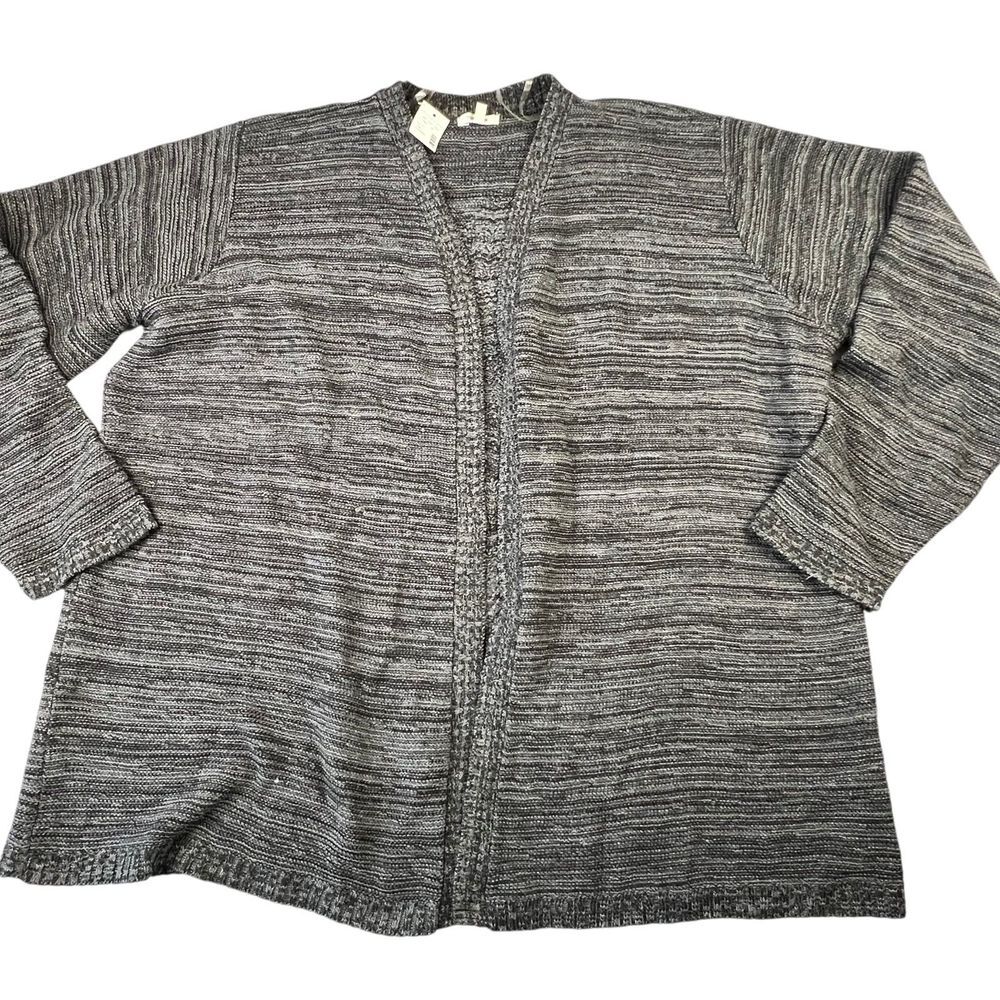 Maurices Womens Cardigan‎ Sweater Size 4 4X Open Front Long Sleeve Knit Gray